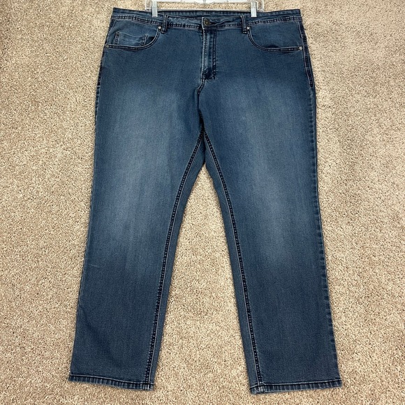 Buffalo David Bitton Axel Jeans Mens 44x30 Medium Wash Denim Slim Stretch EUC